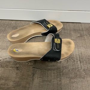 Dr. Scholls wooden clog sandals